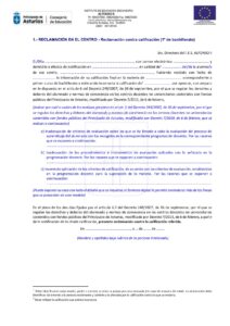 Calificación 1º de Bachillerato